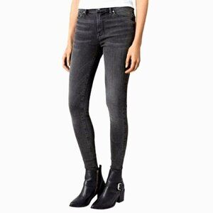 All Saints Grace Raw Hem Skinny Jeans Size 26